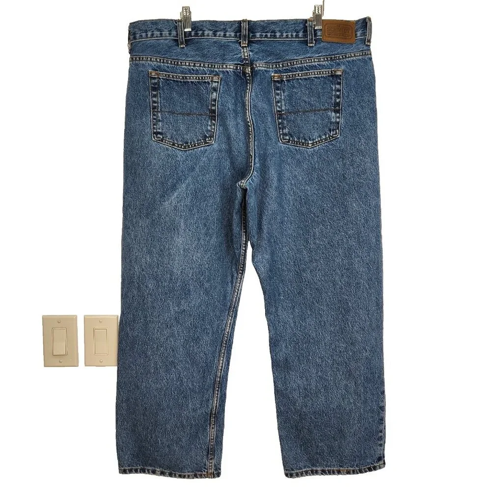 C.E. Schmidt‎ Vintage Workwear Jeans 42 X 30 Blue 100% Cotton Small Stain
